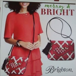 Brighton Christmas Love Dove Bird Crossbody Bag